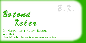botond keler business card